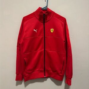 Puma Red Ferrari Logo Jacket Mens small